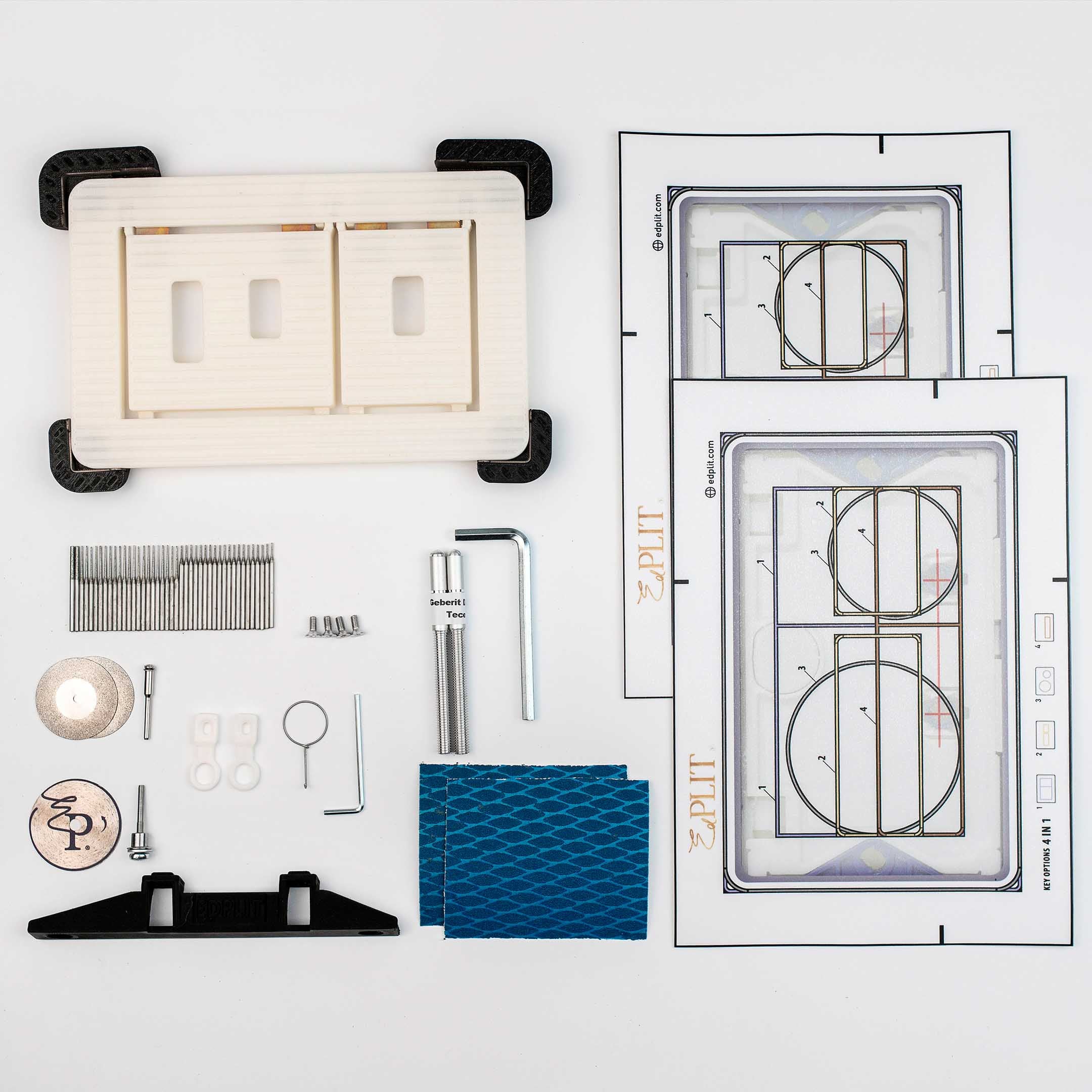 Installation template for hidden toilet flush button system, guide for easy concealed flush setup.