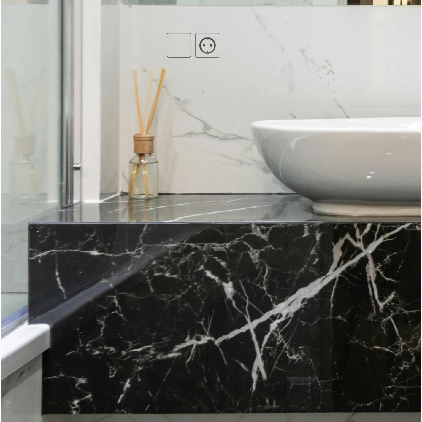 Concealed Edplit flush push switch for elegant interior