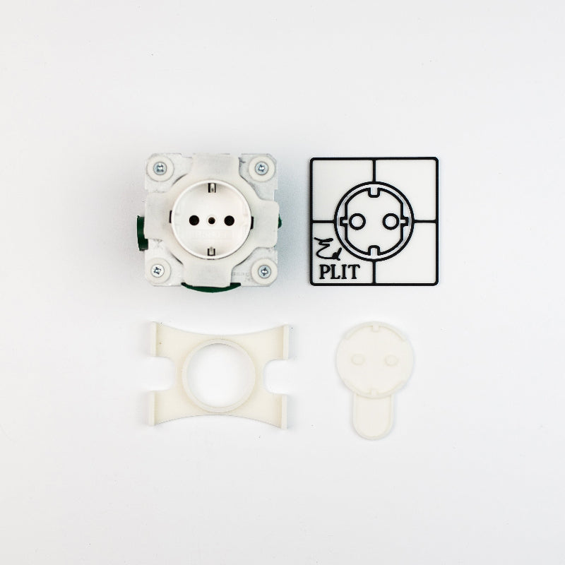 Choice of EDPLIT flush-mounted socket outlet and push switch modules for customized installations.