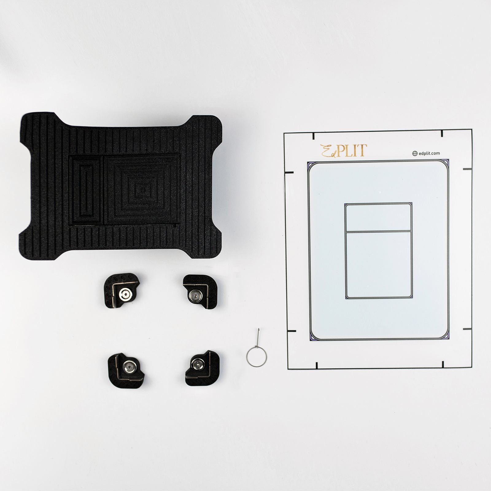 EDPLIT M3 hidden flush button variants for GROHE systems – two key shapes available.