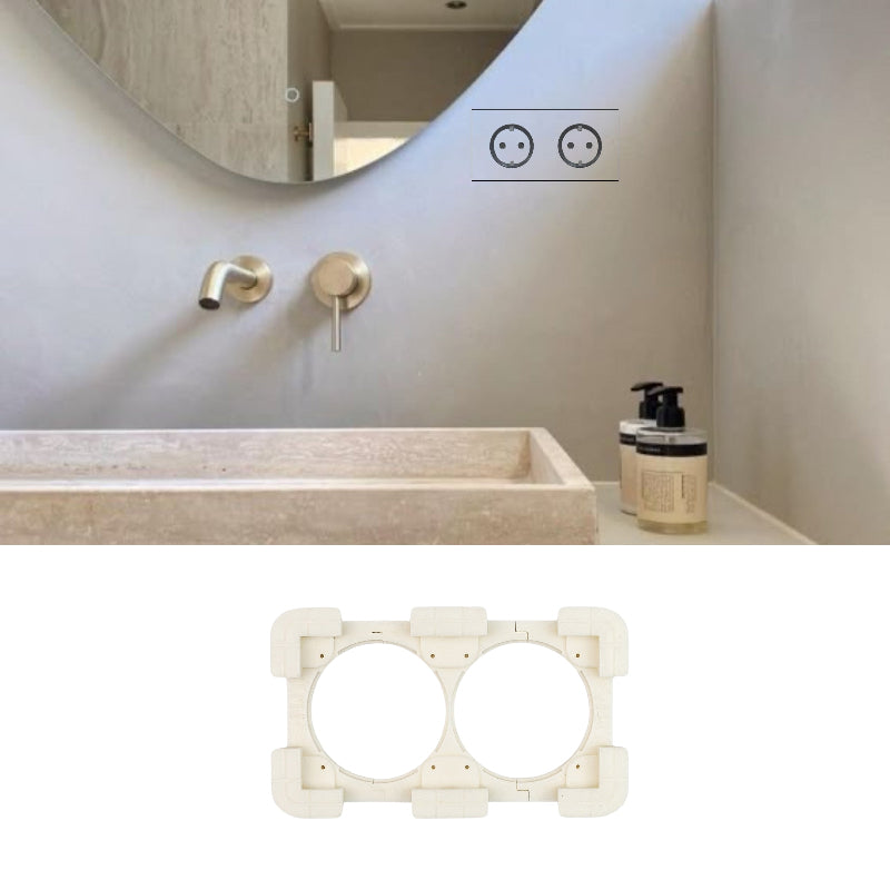 Contemporary bathroom showcasing EDPLIT Invisible Socket Outlet & Push Switch System for a clean, modern look.