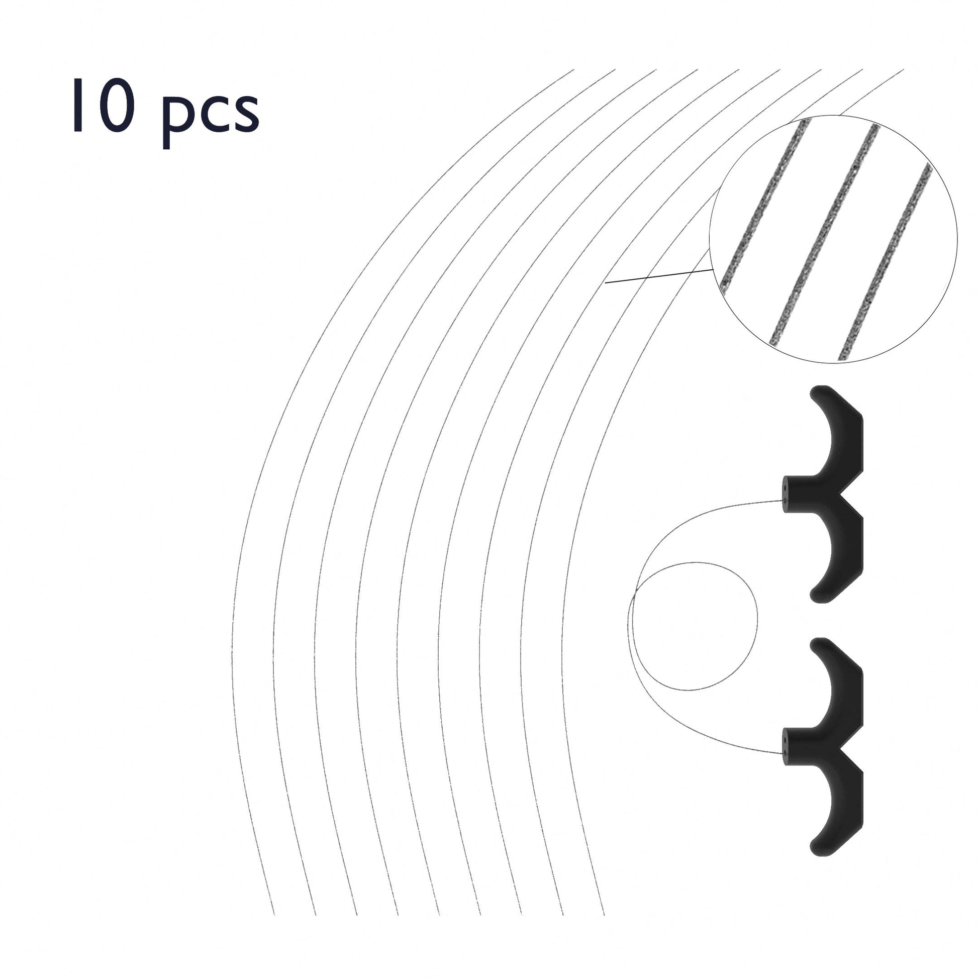 Flexible diamond-coated wire for detailed tile and stone cutting — ideal for flush button installations.