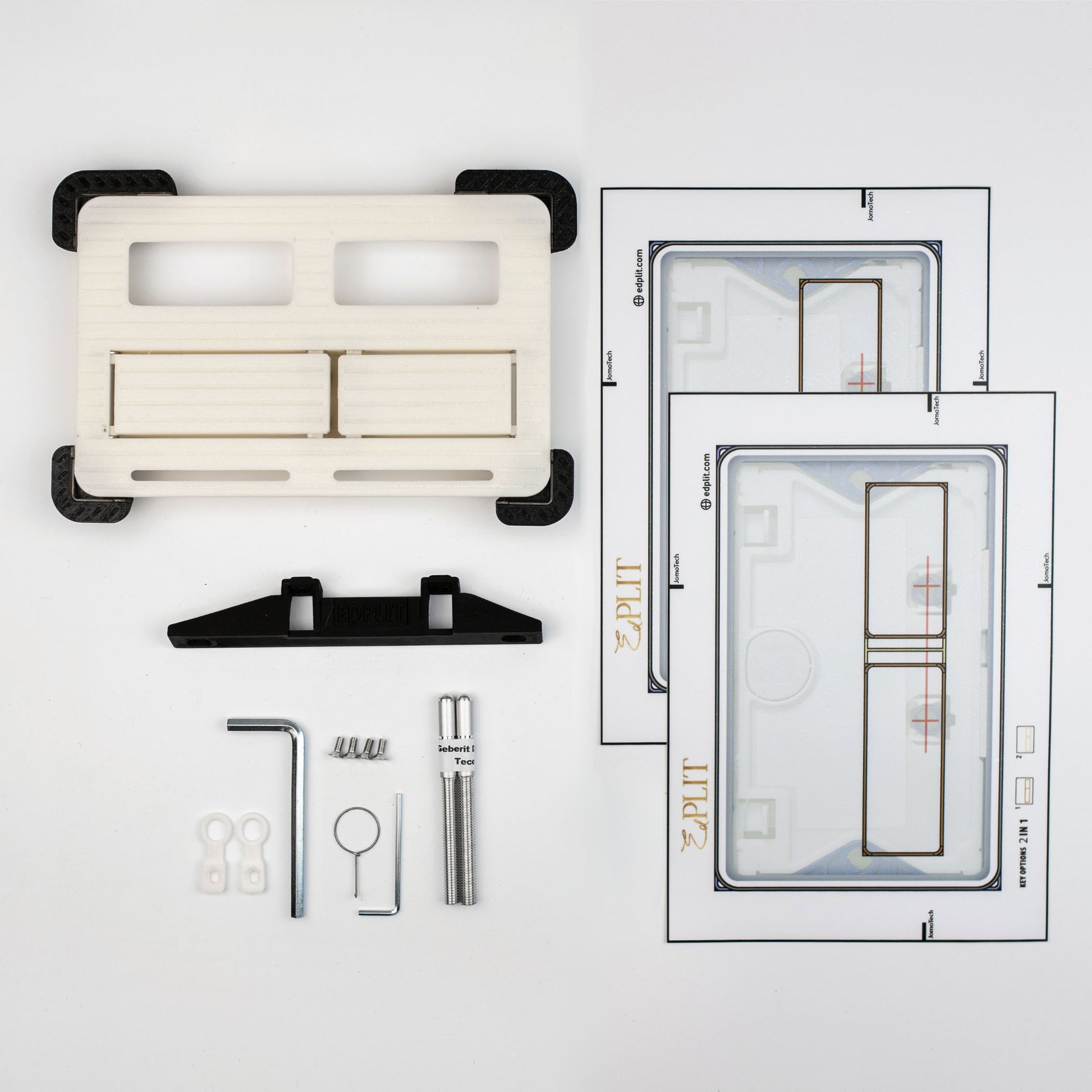 Minimalist bathroom with concealed toilet flush system M2 in tiled wall