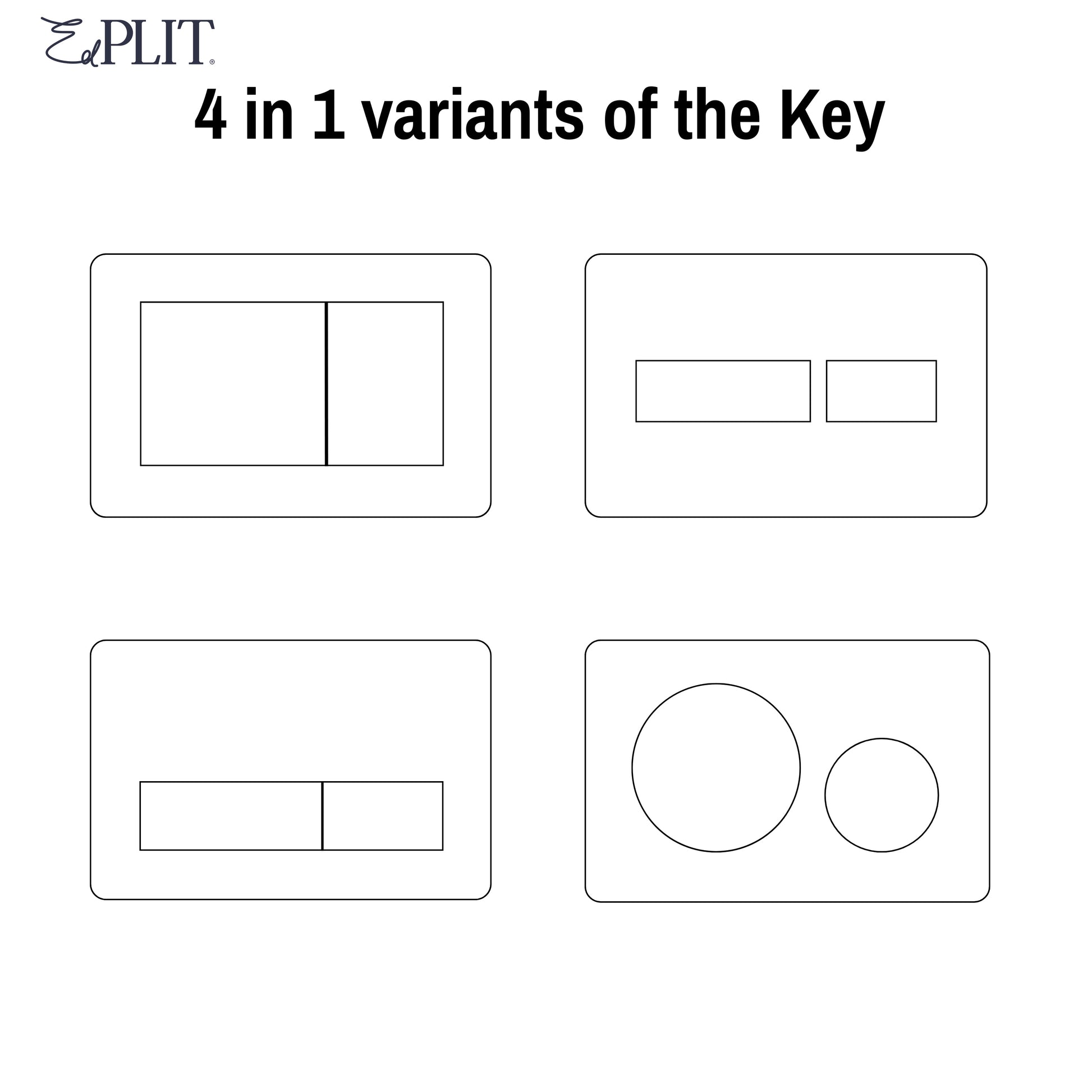 Template layout on tile for seamless hidden flush button installation behind tiles.