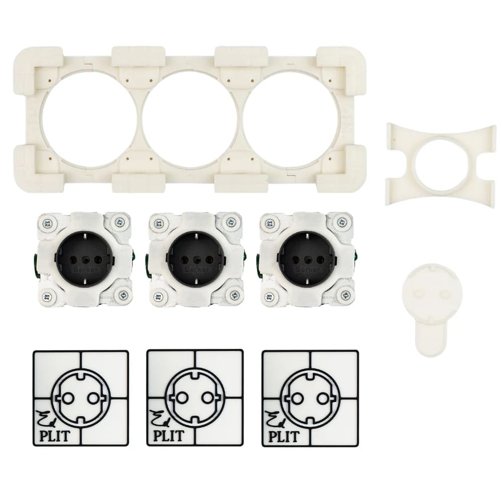 Invisible electrical outlet EDPLIT with seamless tile surface integration