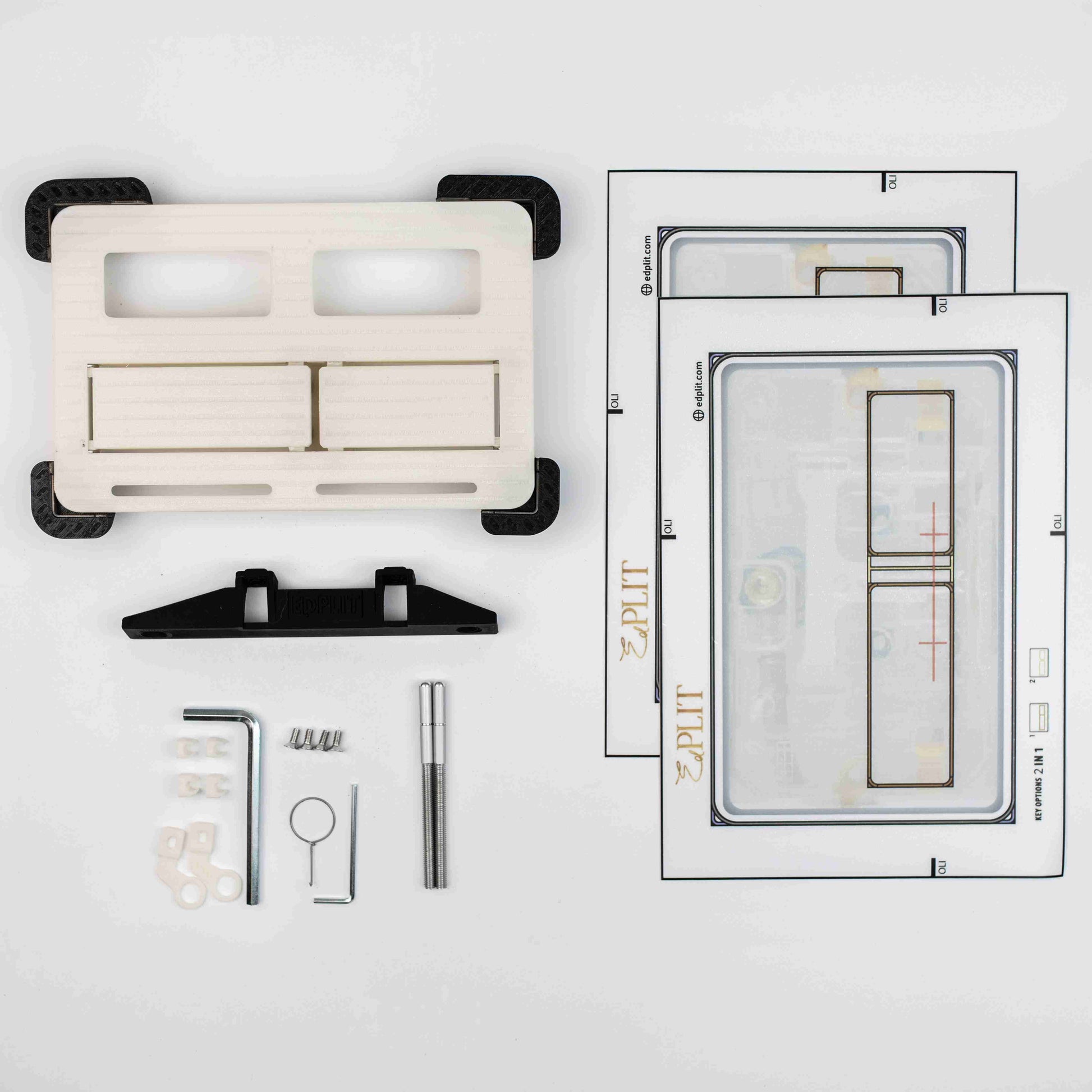 Invisible flush button M2 integrated into tile surface for clean design