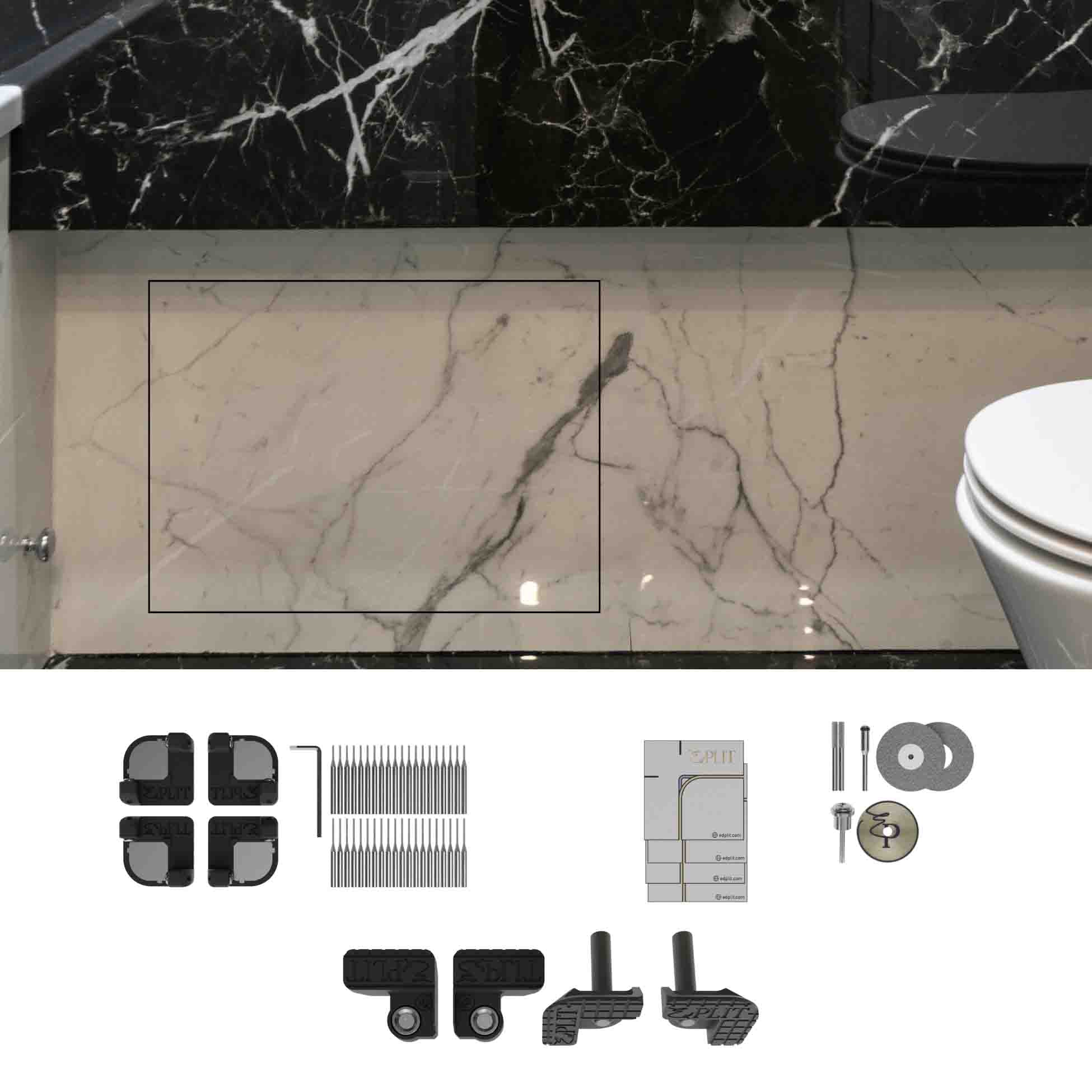 Hidden Access Hatch Mounting System Edplit – for Panels up to 400×500 mm