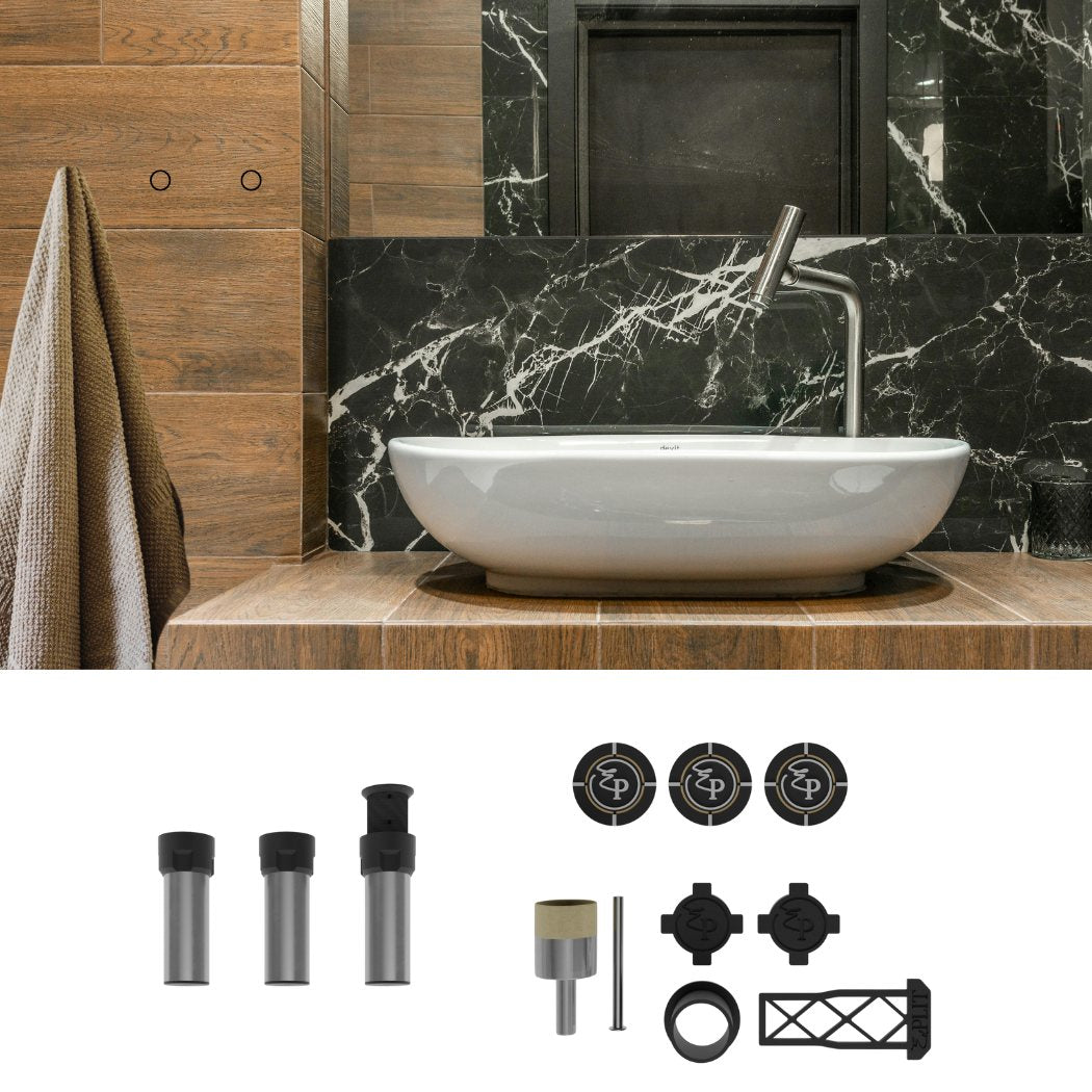 Hidden towel holder set by Edplit – seamless, modern wall-mounted towel hook.