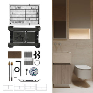 Hidden flush button M2 PRO - Сompatible with Geberit, AlcaPlast, TECE, Viega, VitrA, JomoTech, Cersanit, TOTO