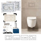 Hidden Toilet Flush Button M1 Edplit  - Compatible with Geberit, AlcaPlast, TECE, JomoTech, OLI, Viega, TOTO