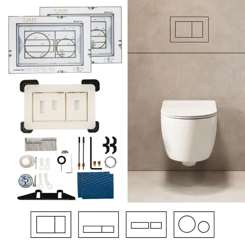 Hidden Toilet Flush Button M1 Edplit  - Compatible with Geberit, AlcaPlast, TECE, JomoTech, OLI, Viega, TOTO