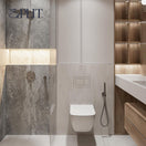 Switch Edplit, Invisi Tile Touch, Hidden Flush Button, modern bathroom, design 1 image