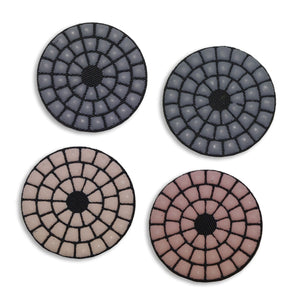Diamond sanding/polishing pads ∅ 50 mm, grit 50/100/200/400 - 3 pcs