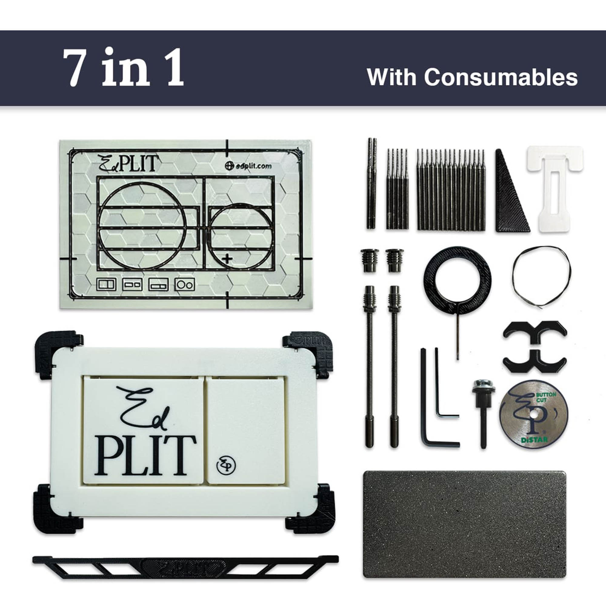 EDPLIT M1 7-in-1 flush plate kit with consumables