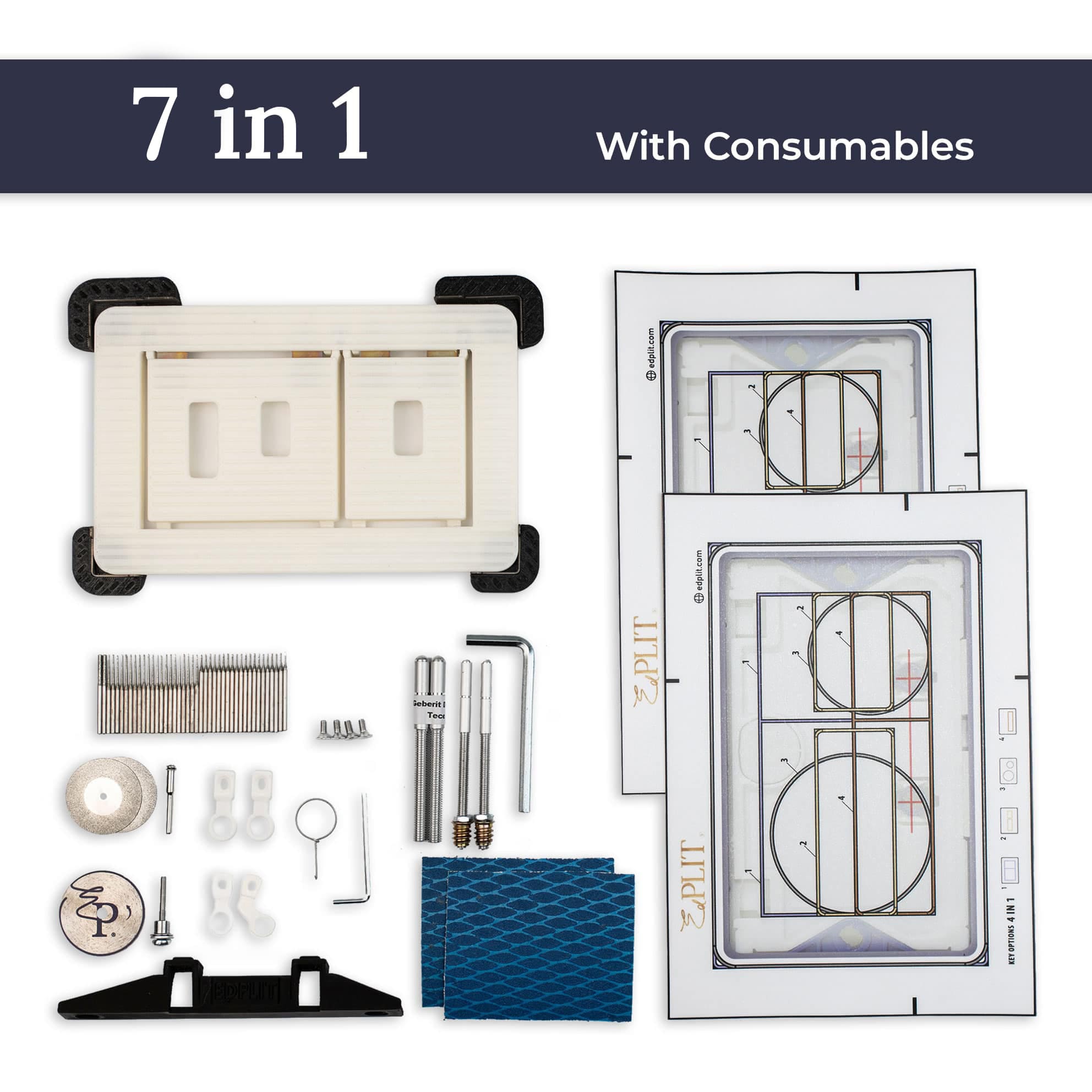 Hidden Toilet Flush Button M1 Edplit  - Compatible with Geberit, AlcaPlast, TECE, JomoTech, OLI, Viega, TOTO