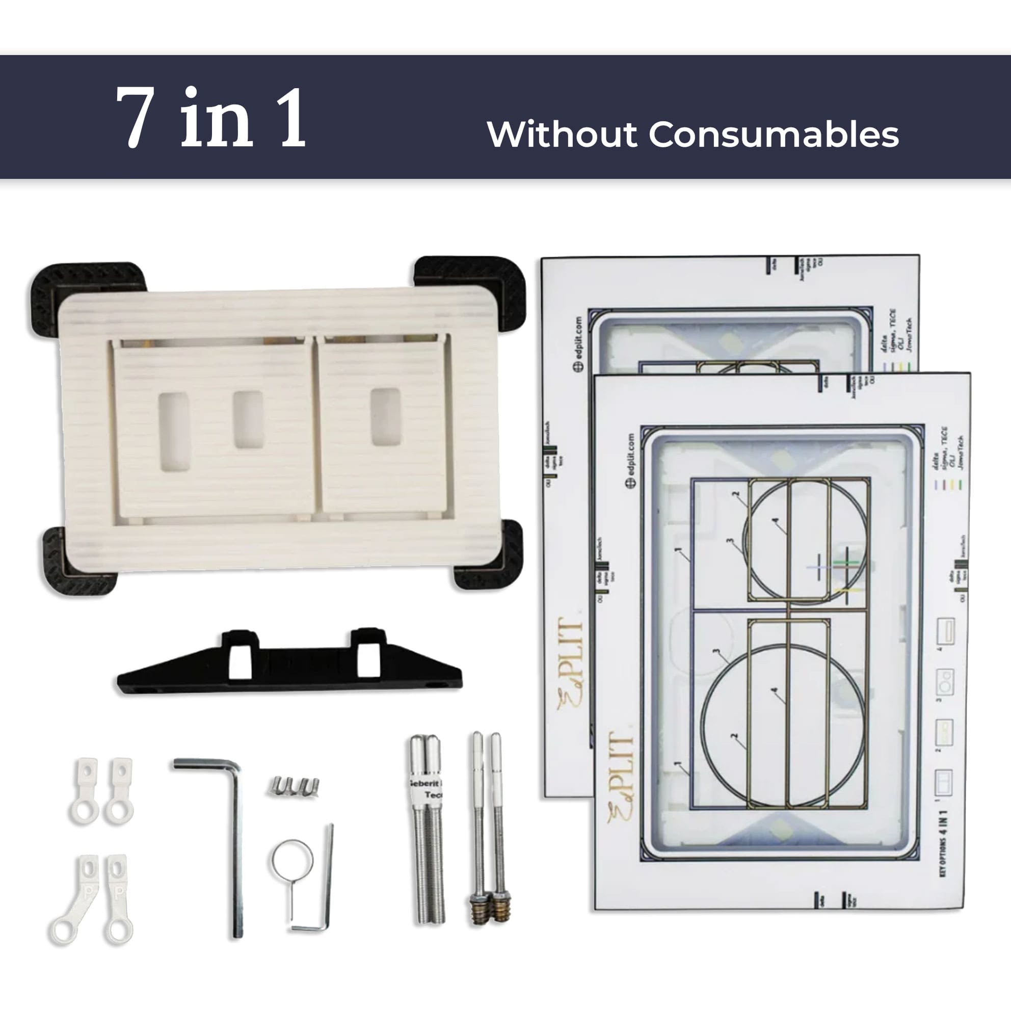 Hidden Toilet Flush Button M1 Edplit (Without Consumables) - Сompatible with Geberit, AlcaPlast, TECE, JomoTech, OLI, Viega, TOTO