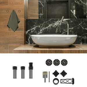 Hidden towel holder set by Edplit – seamless, modern wall-mounted towel hook.