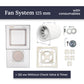 Hidden Exhaust Fan Mounting System Edplit - Compatible with Duct Fans 100/125/150 mm