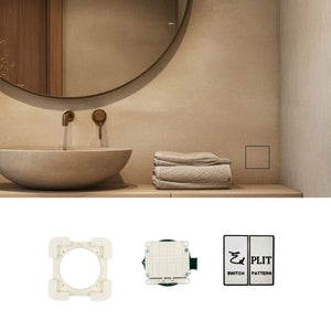 Edplit hidden wall push button for seamless tile installation