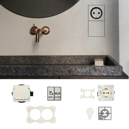 EDPLIT Invisible Socket Outlet & Push Switch System – seamless integration into tiled walls.
