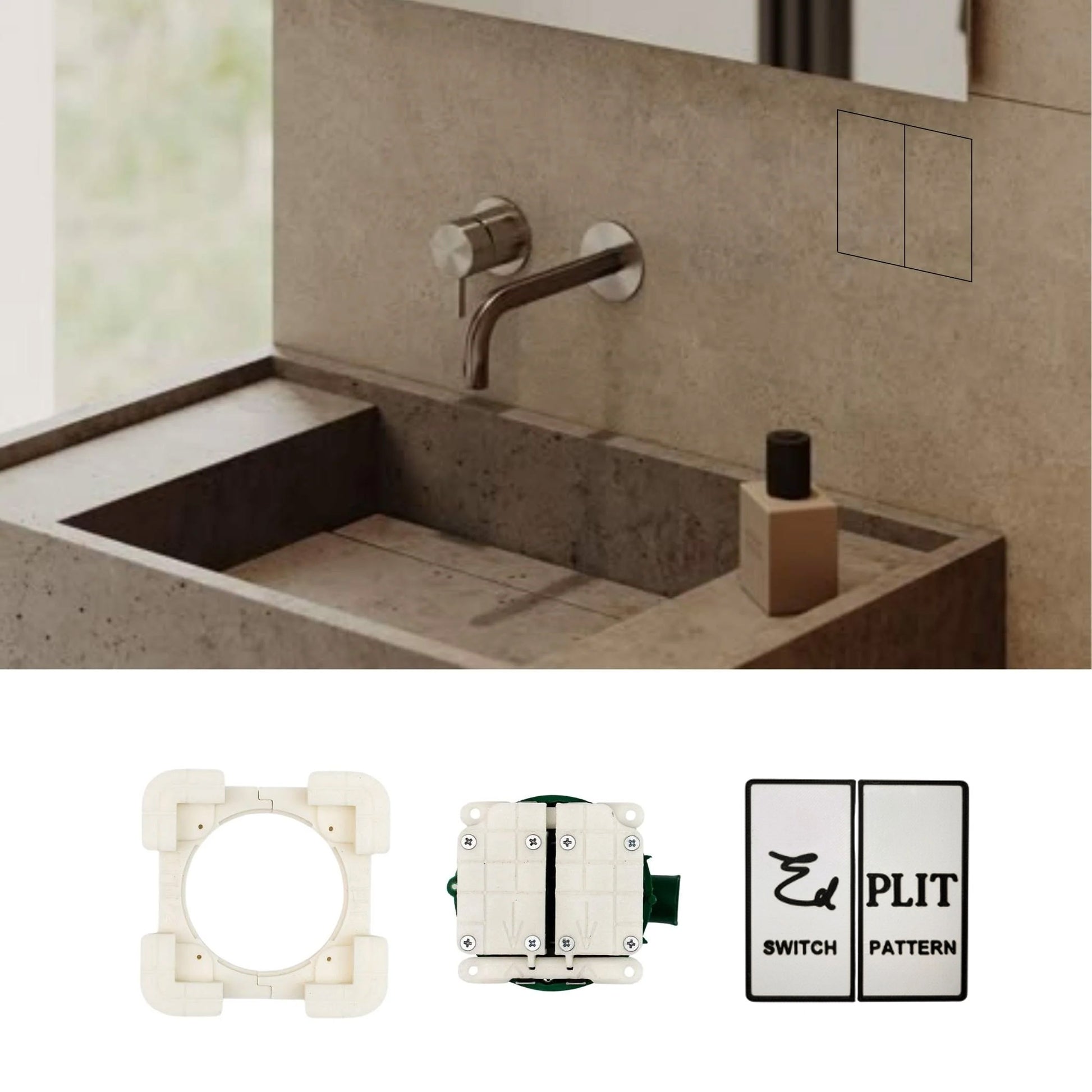 Invisible push switch with durable construction for modern homes