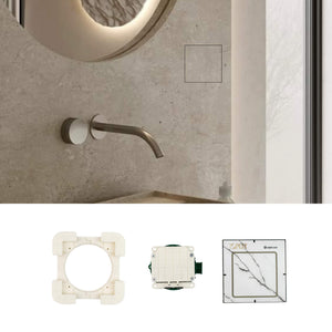 Edplit hidden wall push button for seamless tile installation