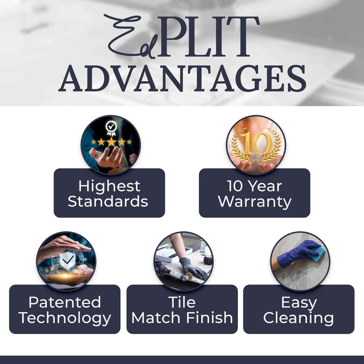 Edplit Invisi Tile Touch M2 | Hidden Flush Button