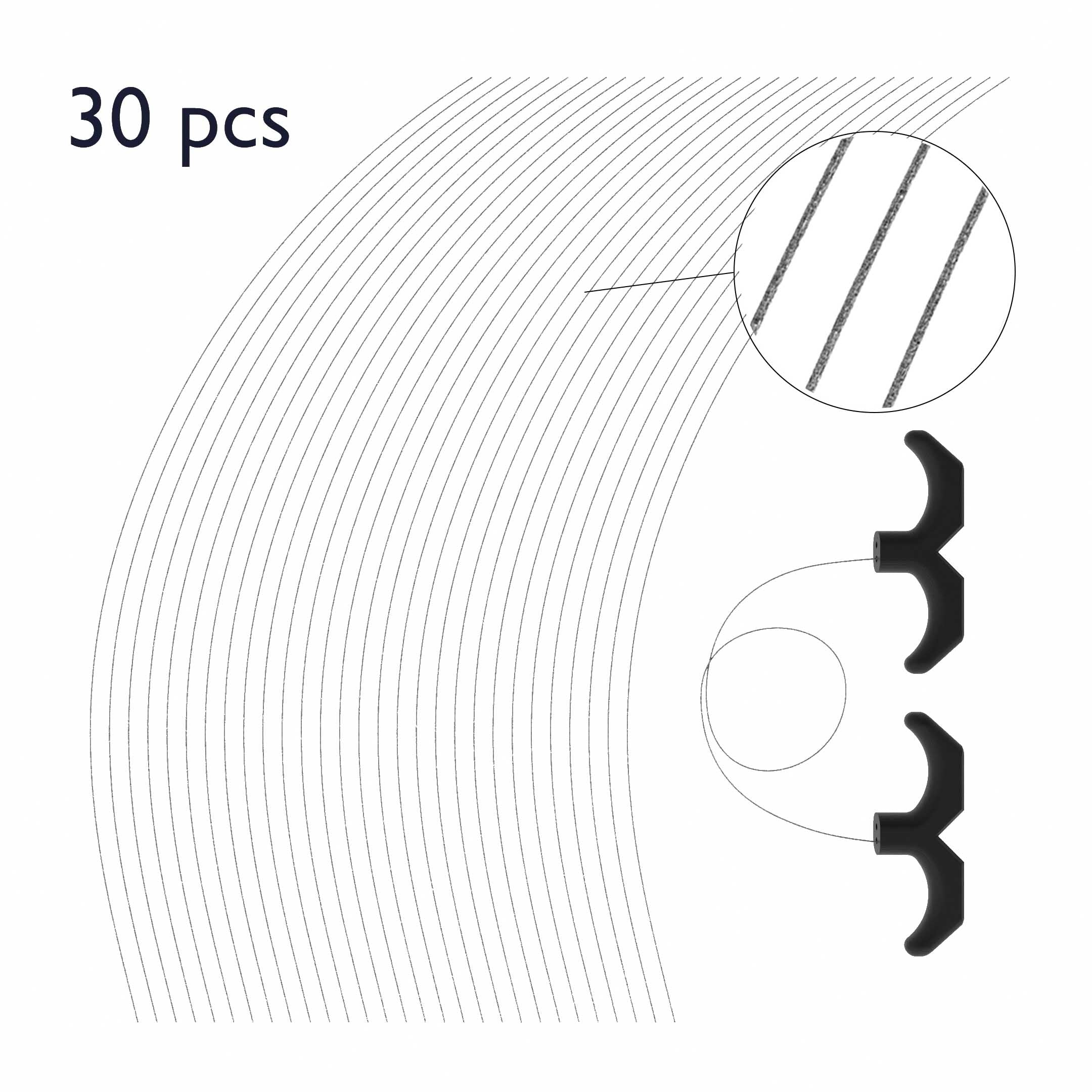 Flexible diamond-coated wire for detailed tile and stone cutting — ideal for flush button installations.