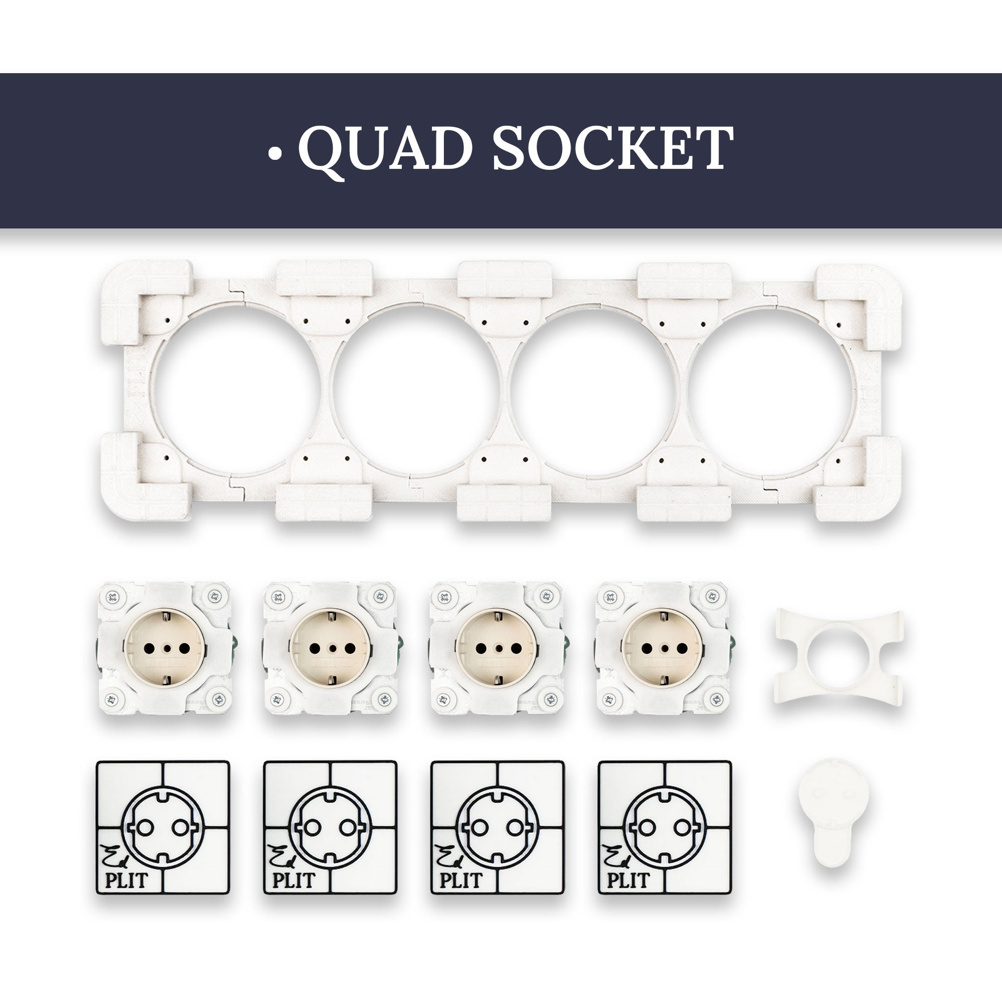 Hidden Power Outlet System Edplit - Type F Schuko Socket
