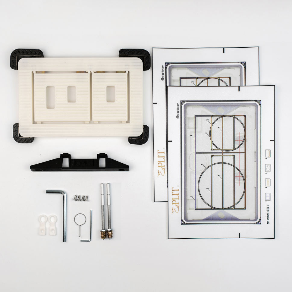 Bouton de chasse d'eau caché Edplit Invisi Tile Touch (sans consommables) 