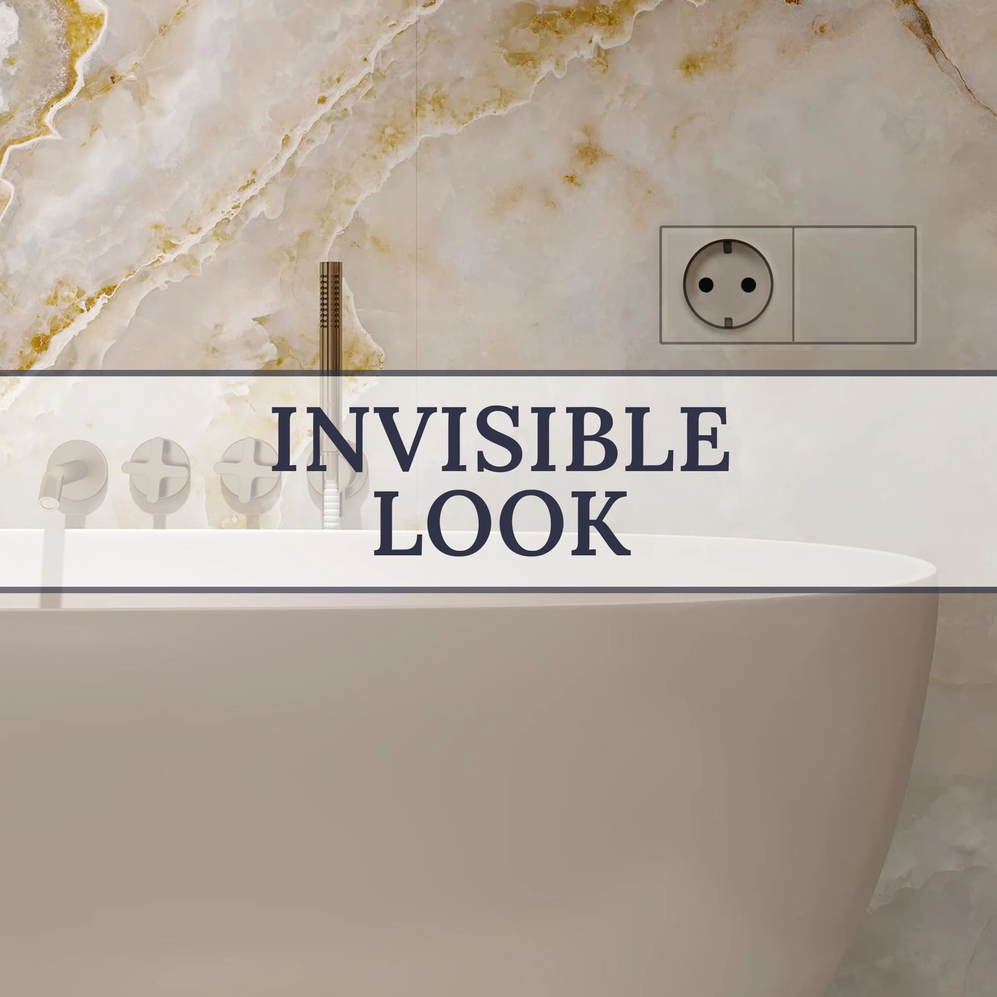Invusibal Outlets Invisible Socket Outlet & Light Switch for Tiled Walls | Edplit