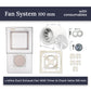 Hidden Exhaust Fan Mounting System Edplit - Compatible with Duct Fans 100/125/150 mm