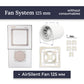 Hidden Exhaust Fan Mounting System Edplit - Compatible with Duct Fans 100/125/150 mm