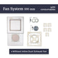 Hidden Exhaust Fan Mounting System Edplit - Compatible with Duct Fans 100/125/150 mm