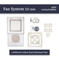 Hidden Exhaust Fan Mounting System Edplit - Compatible with Duct Fans 100/125/150 mm