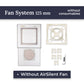 Hidden Exhaust Fan Mounting System Edplit (Without Consumables) - Compatible with Duct Fans 100/125/150 mm