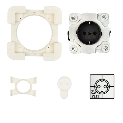  Modern concealed socket outlet EDPLIT – invisible Type-F power solution. 
