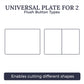 EDPLIT M4 universal tile cutting template for two flush plate designs