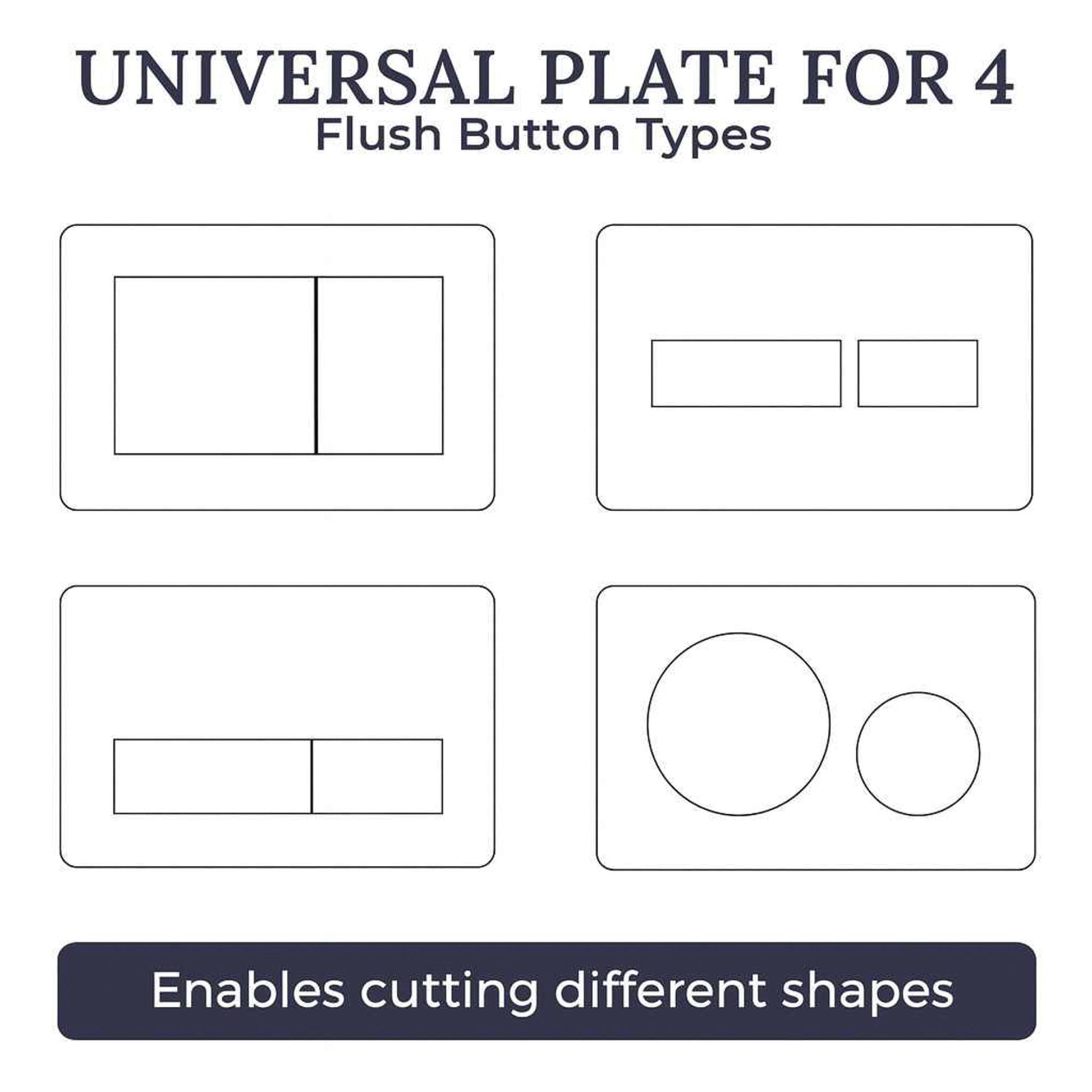 EDPLIT M1 universal tile cutting template for four flush plate designs