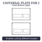 EDPLIT M2 universal tile cutting template for two flush plate designs