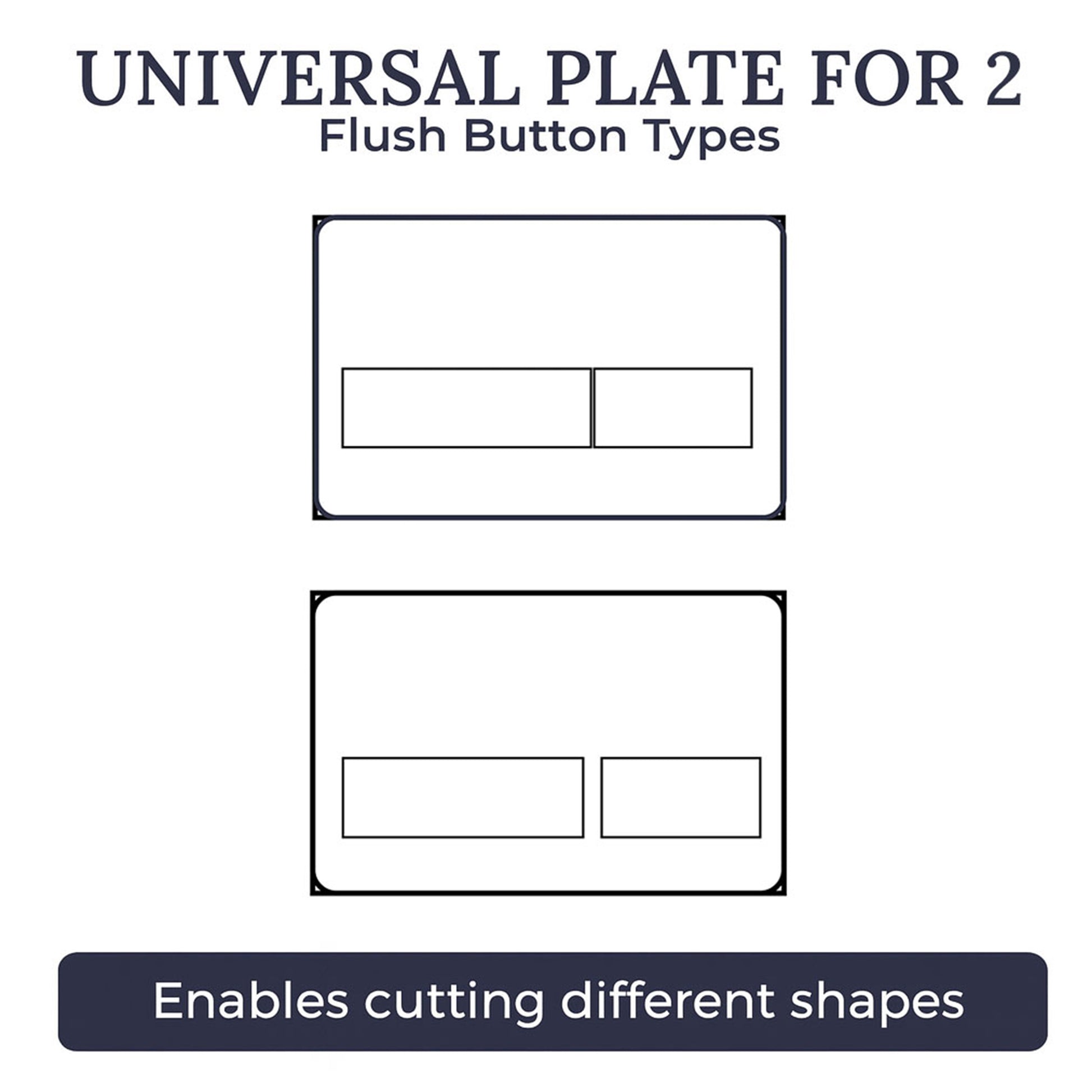 EDPLIT M2 universal tile cutting template for two flush plate designs