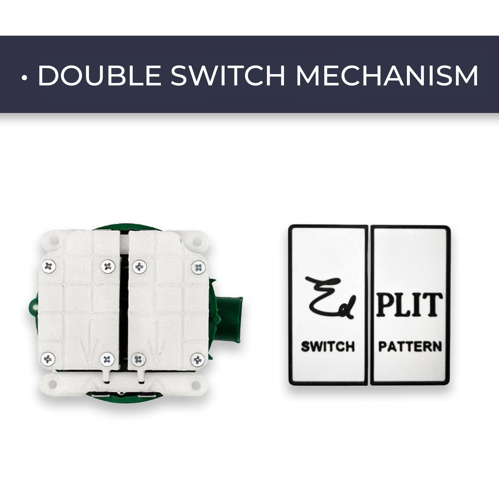EDPLIT invisible double light switch for tiled walls with installation template