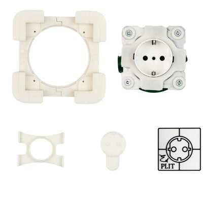 Durable invisible socket outlet EDPLIT with sleek hidden installation system
