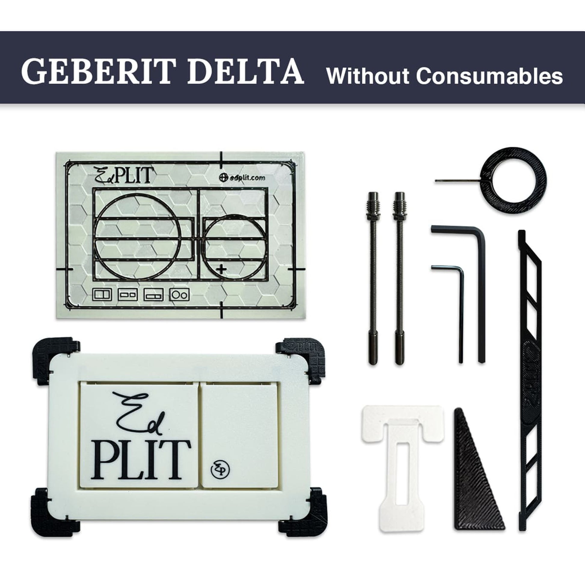 EDPLIT M1 flush plate kit for Geberit Delta without consumables