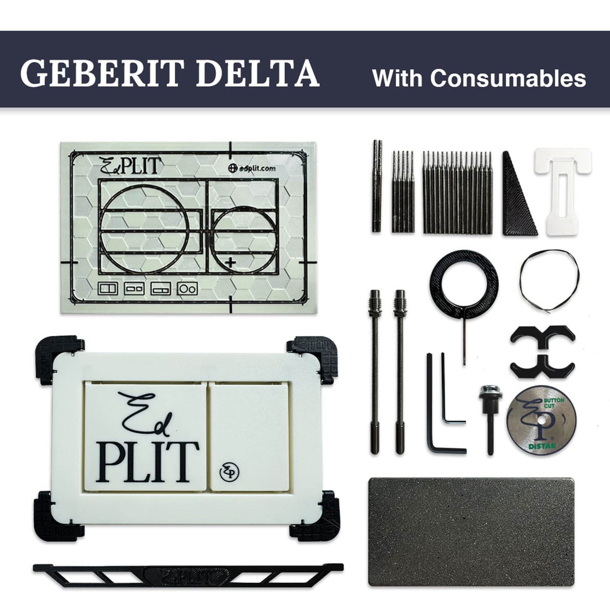 EDPLIT M1 flush plate kit for Geberit Delta with consumables