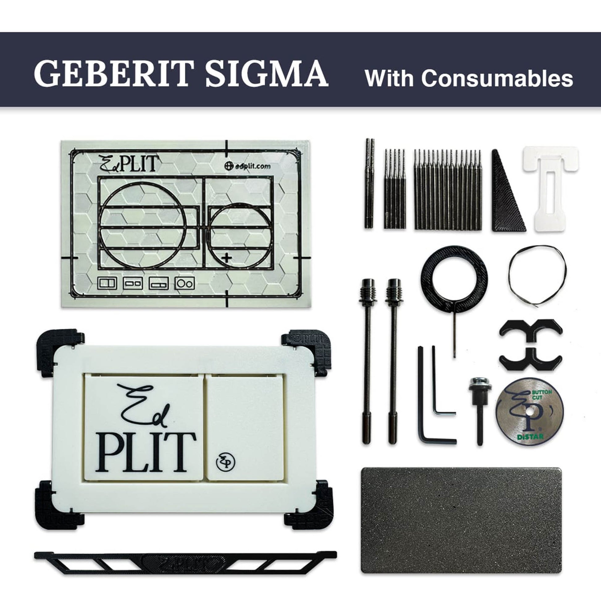 EDPLIT M1 flush plate kit for Geberit Sigma with consumables