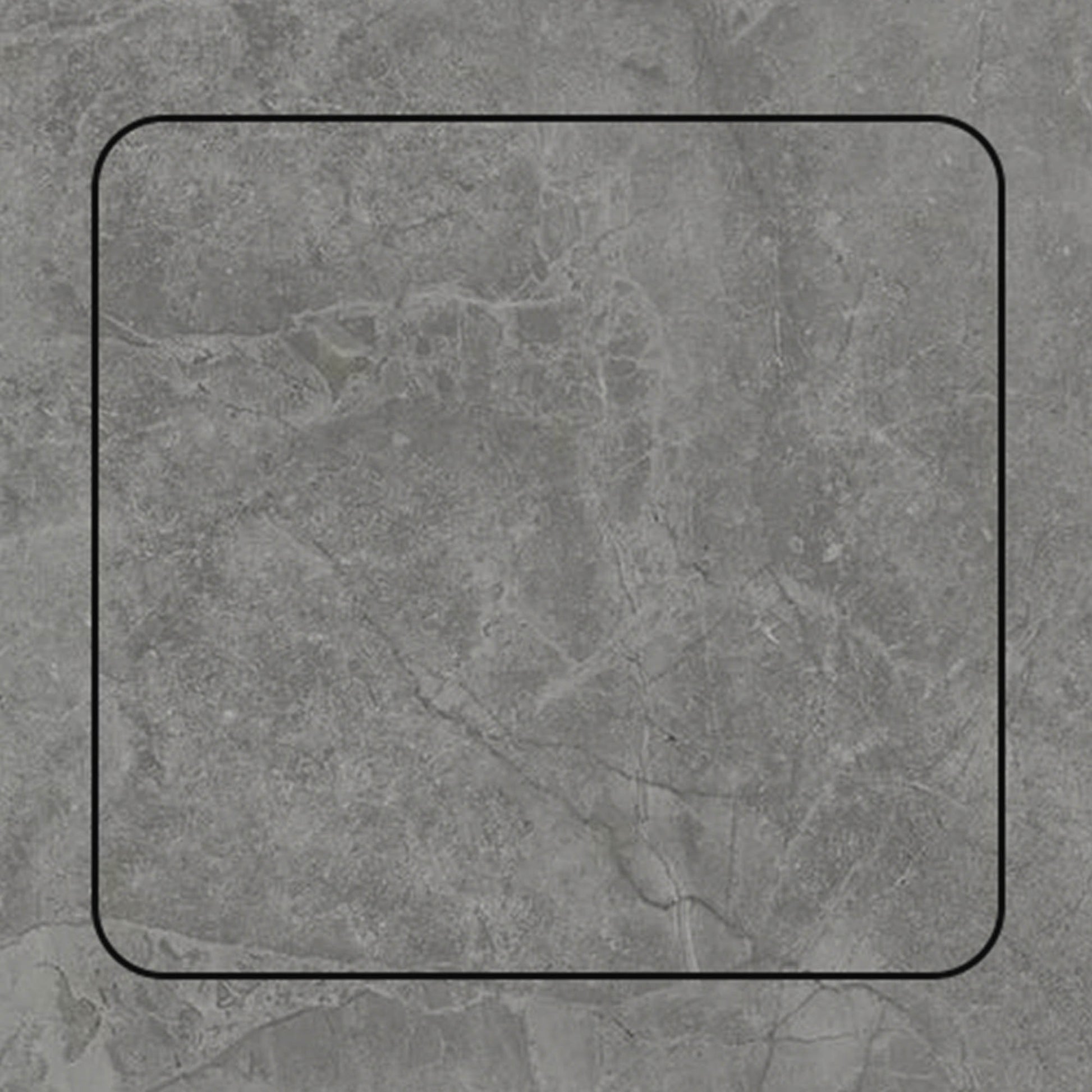Tile access panel seamlessly integrated with dark stone-effect wall tile for a concealed finish