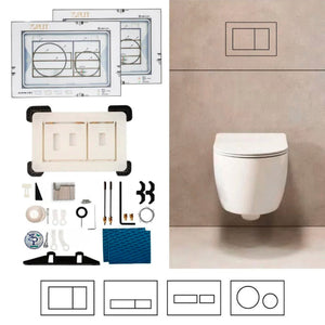 Hidden Toilet Flush Button M1 Edplit  - Compatible with Geberit, AlcaPlast, TECE, JomoTech, OLI, Viega, TOTO