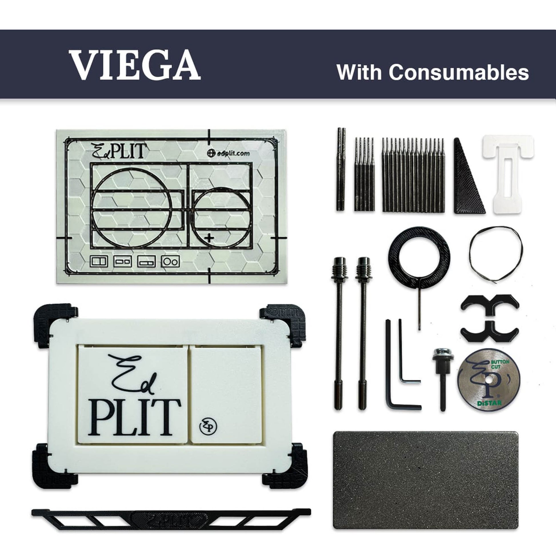 EDPLIT M1 flush plate kit for Viega with consumables